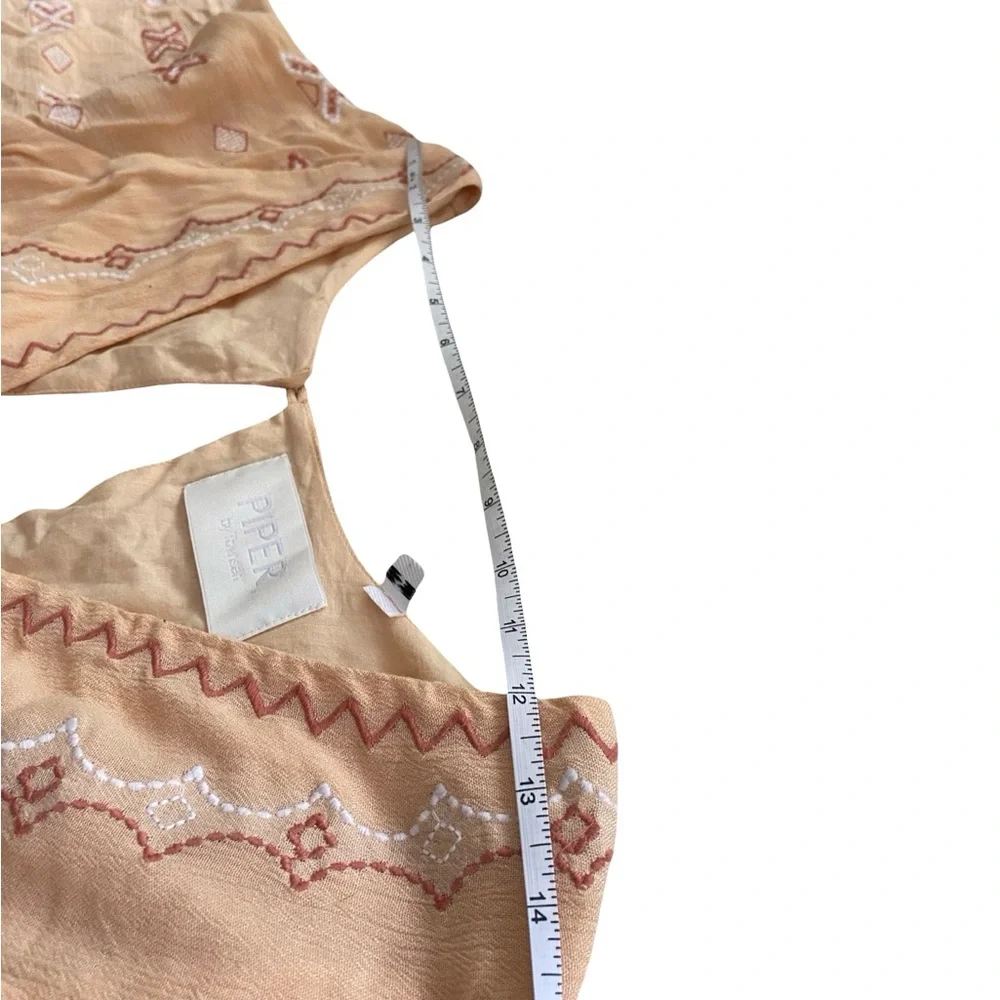 TOWNSEN Piper Beige‎ boho dress with embroidered Details size Small